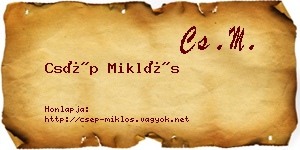 Csép Miklós névjegykártya