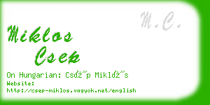 miklos csep business card